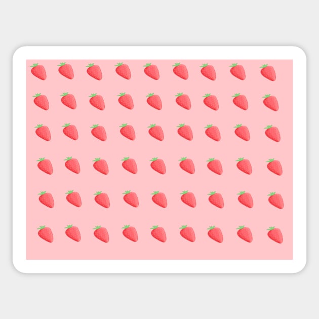 strawberries! Sticker by Pascales Designs